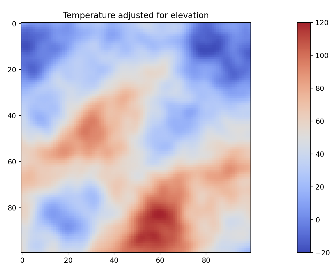 Temperature-Adjusted-for-Elevation Map